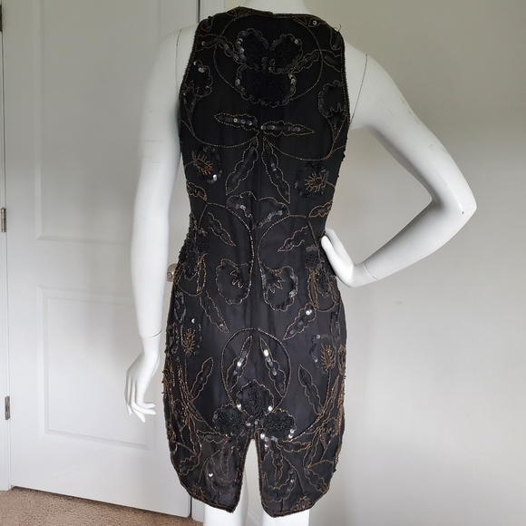 Papell boutique evening beaded dress 8 - Picture 7 of 15